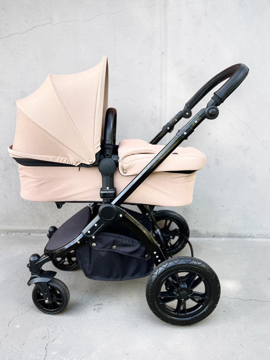 Ickle Bubba Stomp Luxe Travel System + Isofix Base - Desert / Black