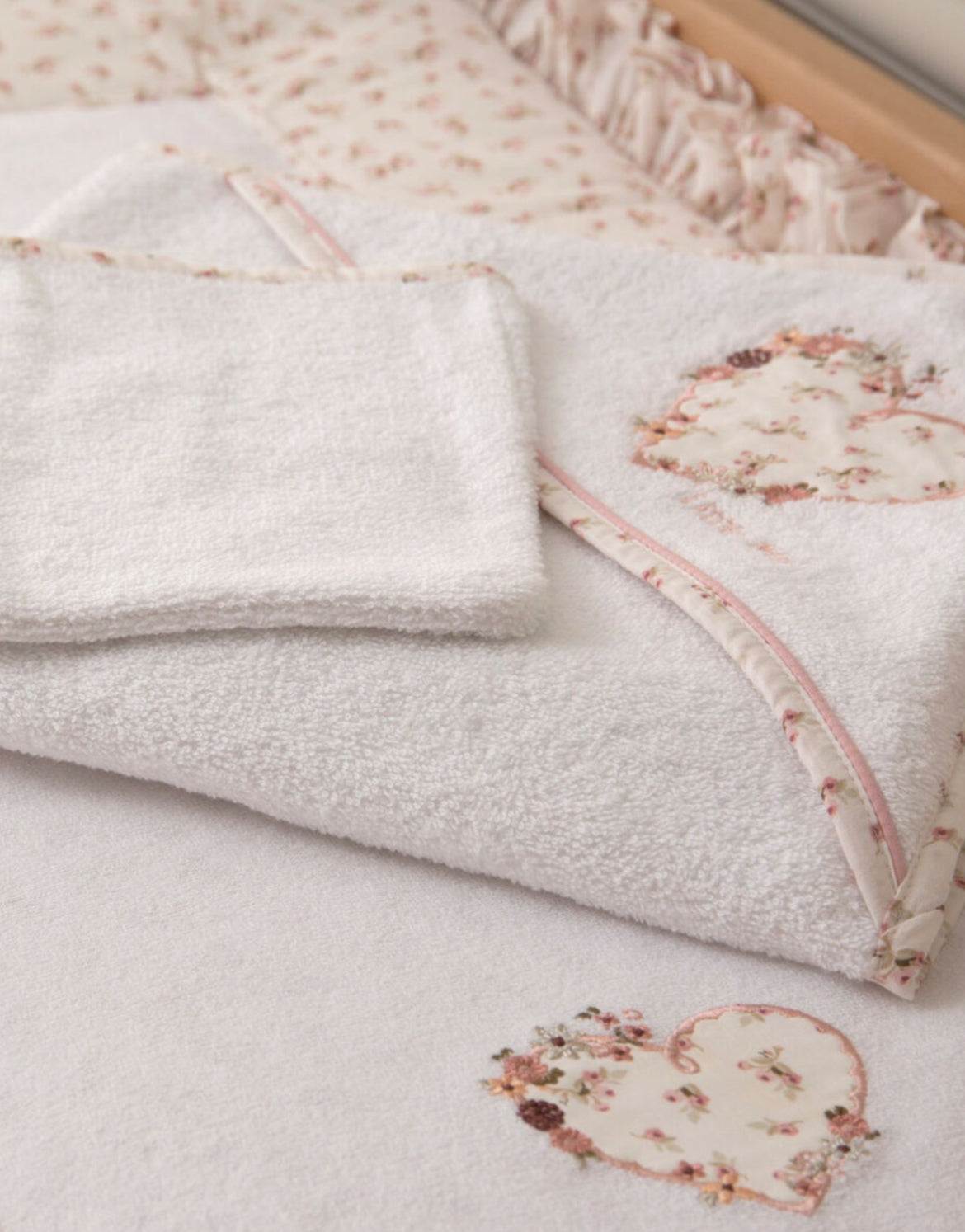 Funna Baby Little Petal Floral Hooded Bath Towel and Hand Mitt