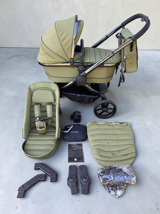 iCandy Peach 7 Travel System - Olive Green Phantom