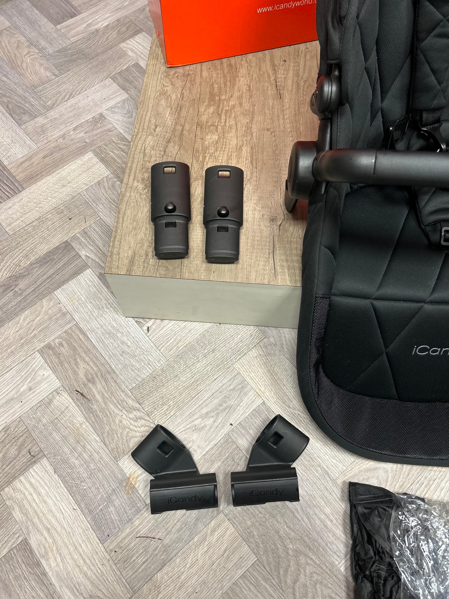 iCandy Orange 3 Black Converter Base & iCandy Orange 3 Black Second Seat Fabric