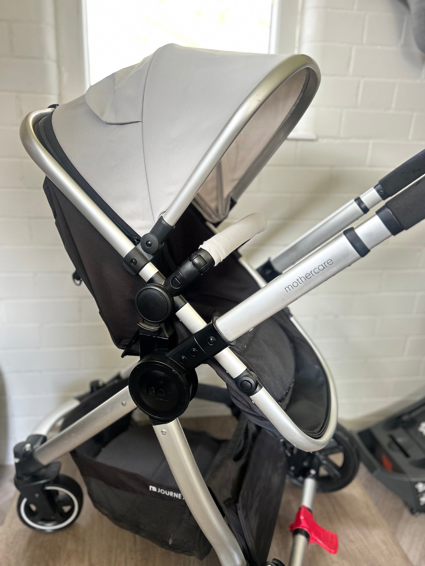Mothercare 4-Wheel Journey Pushchair - Grey/Brushed Silver