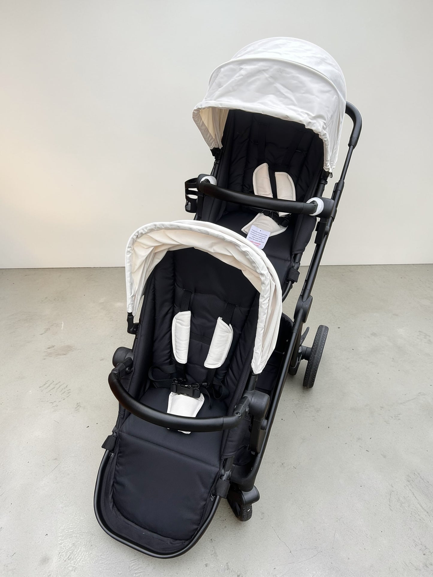 Ickle Bubba Virgo Double Travel System - Black/Stone