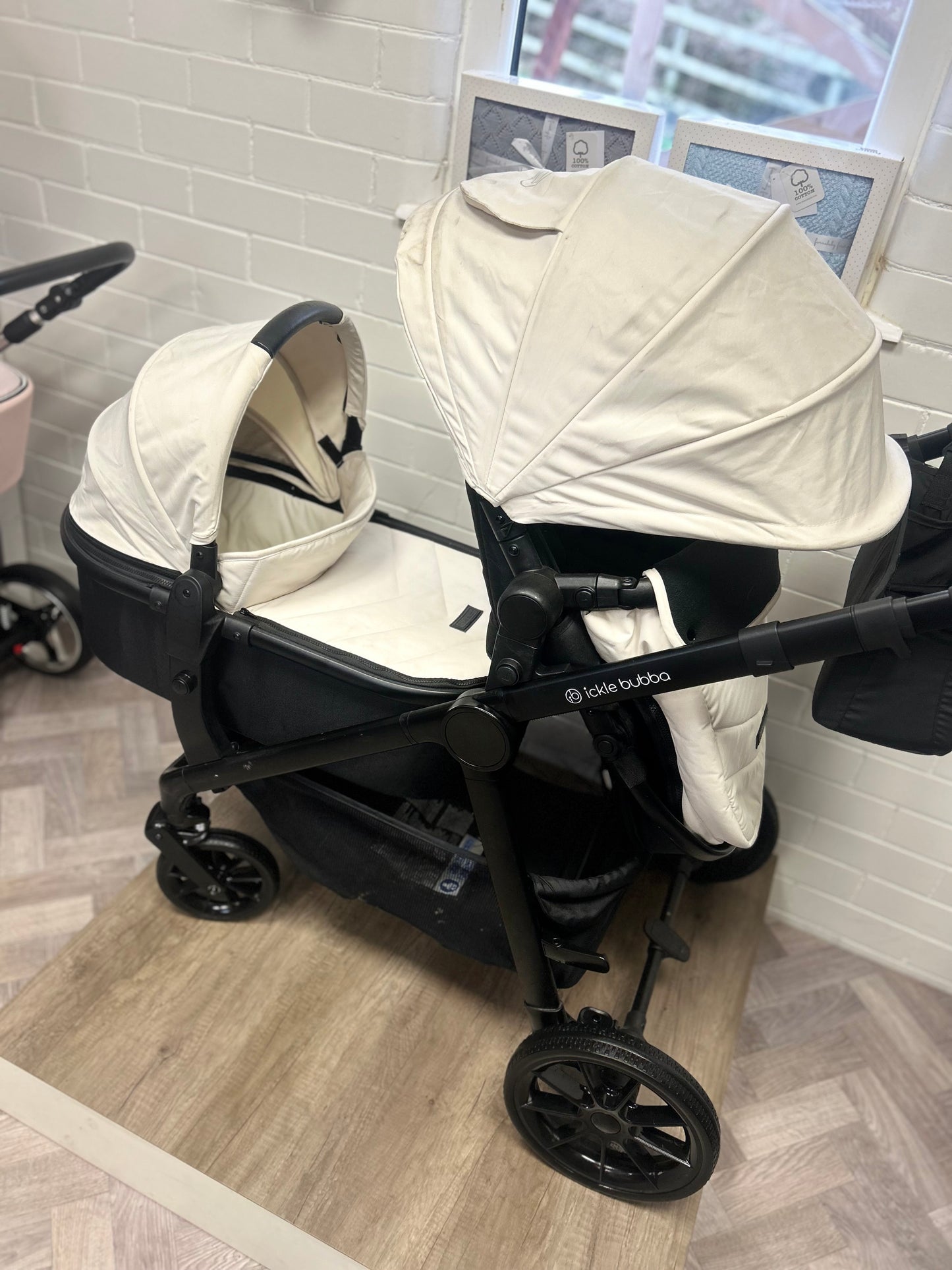 Ickle Bubba Virgo Growing Family 11 Piece Pram - Black / Stone / Black