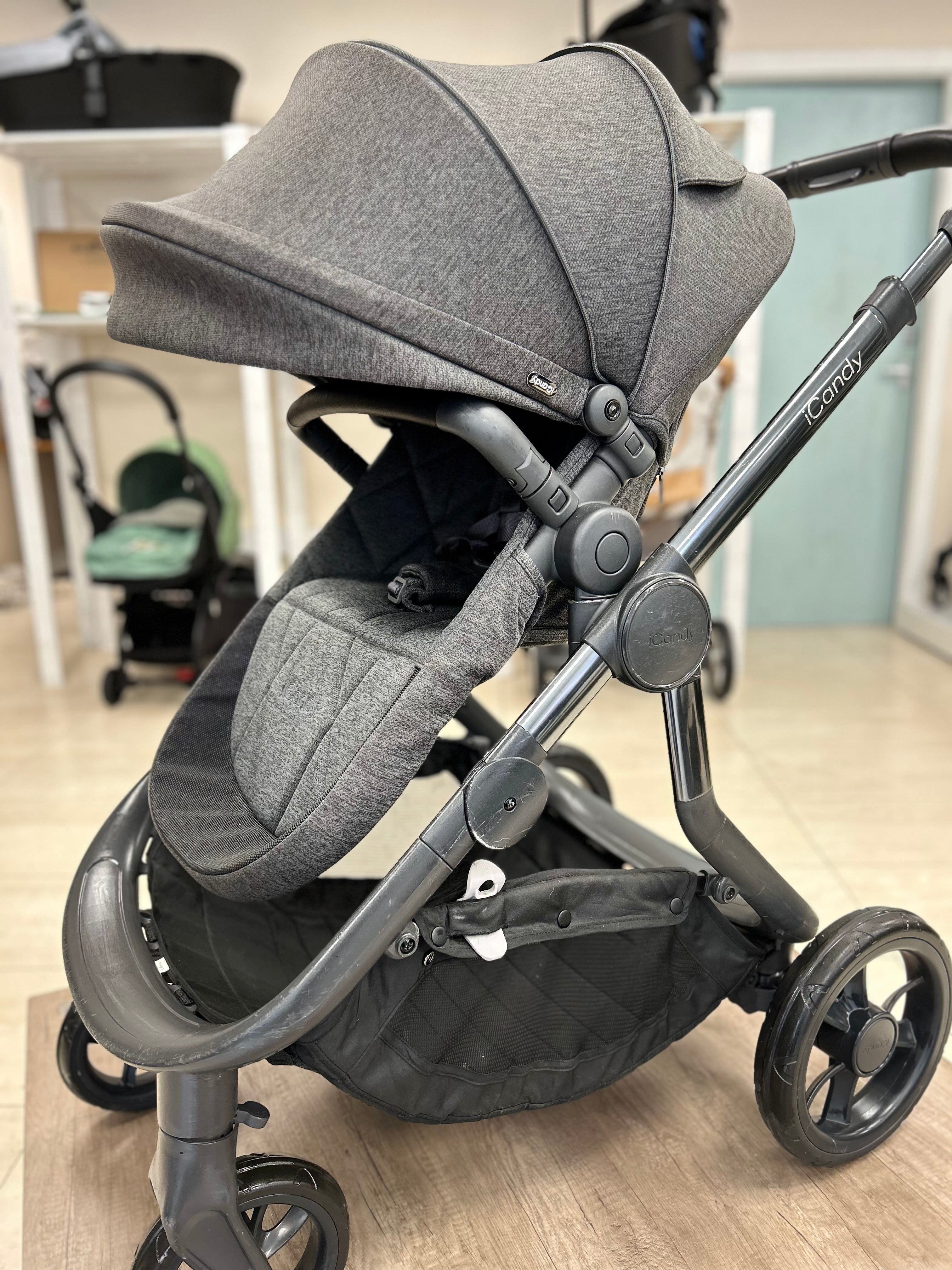 iCandy Orange 3 Carrycot Pushchair Dark Slate Marl baby beau 9bf2