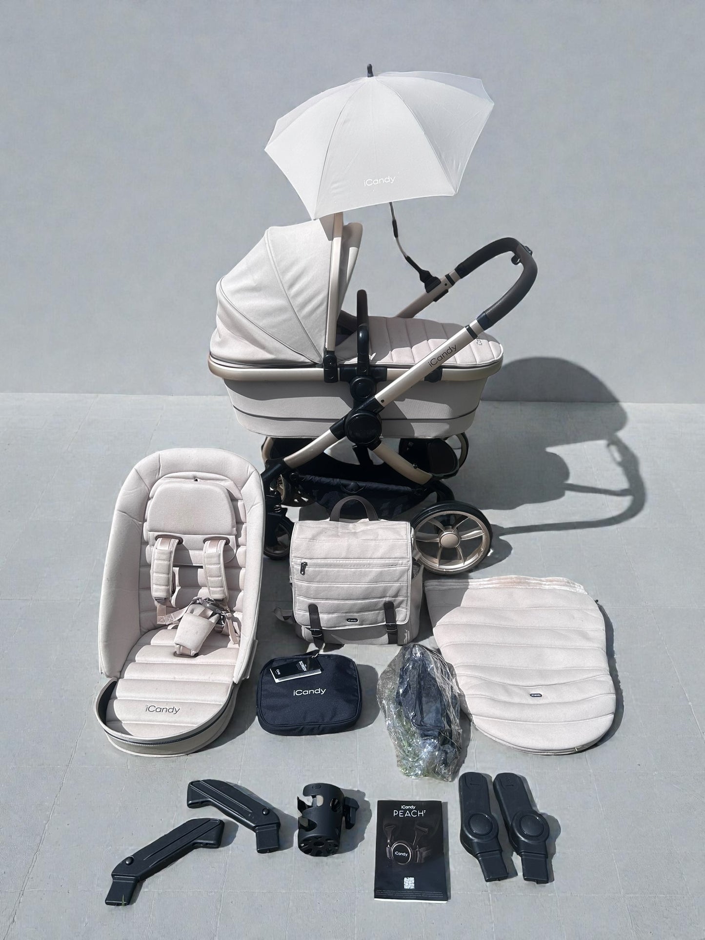 iCandy Peach 7 Complete Pushchair Bundle - Biscotti