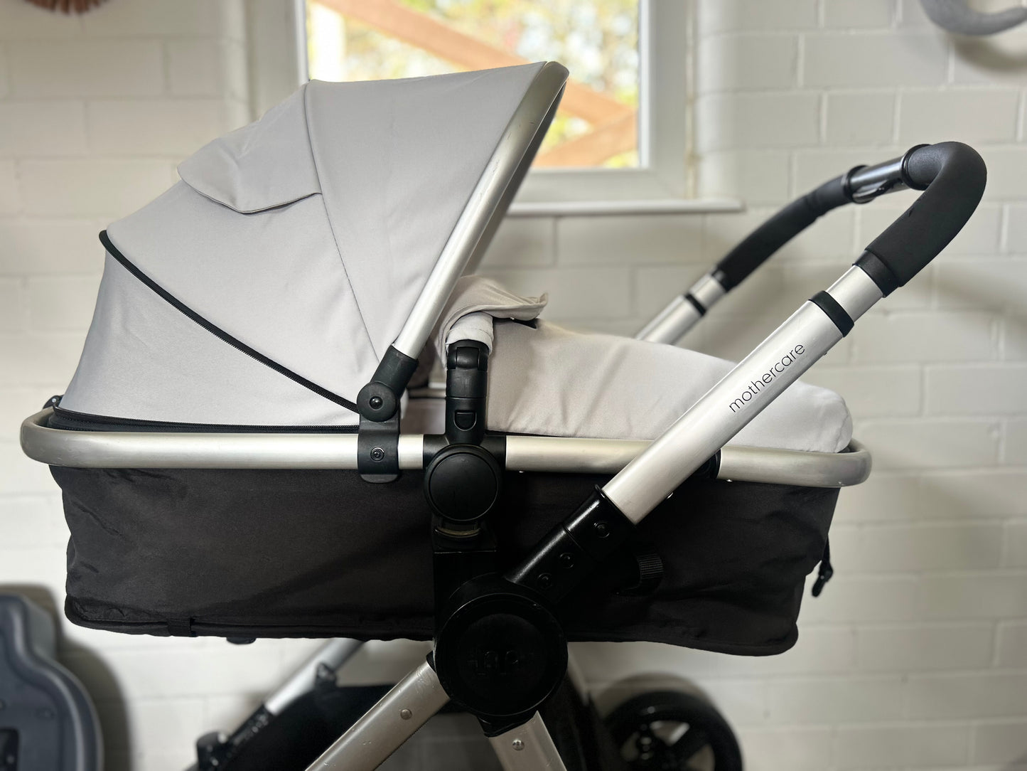 Mothercare 4-Wheel Journey Pushchair - Grey/Brushed Silver