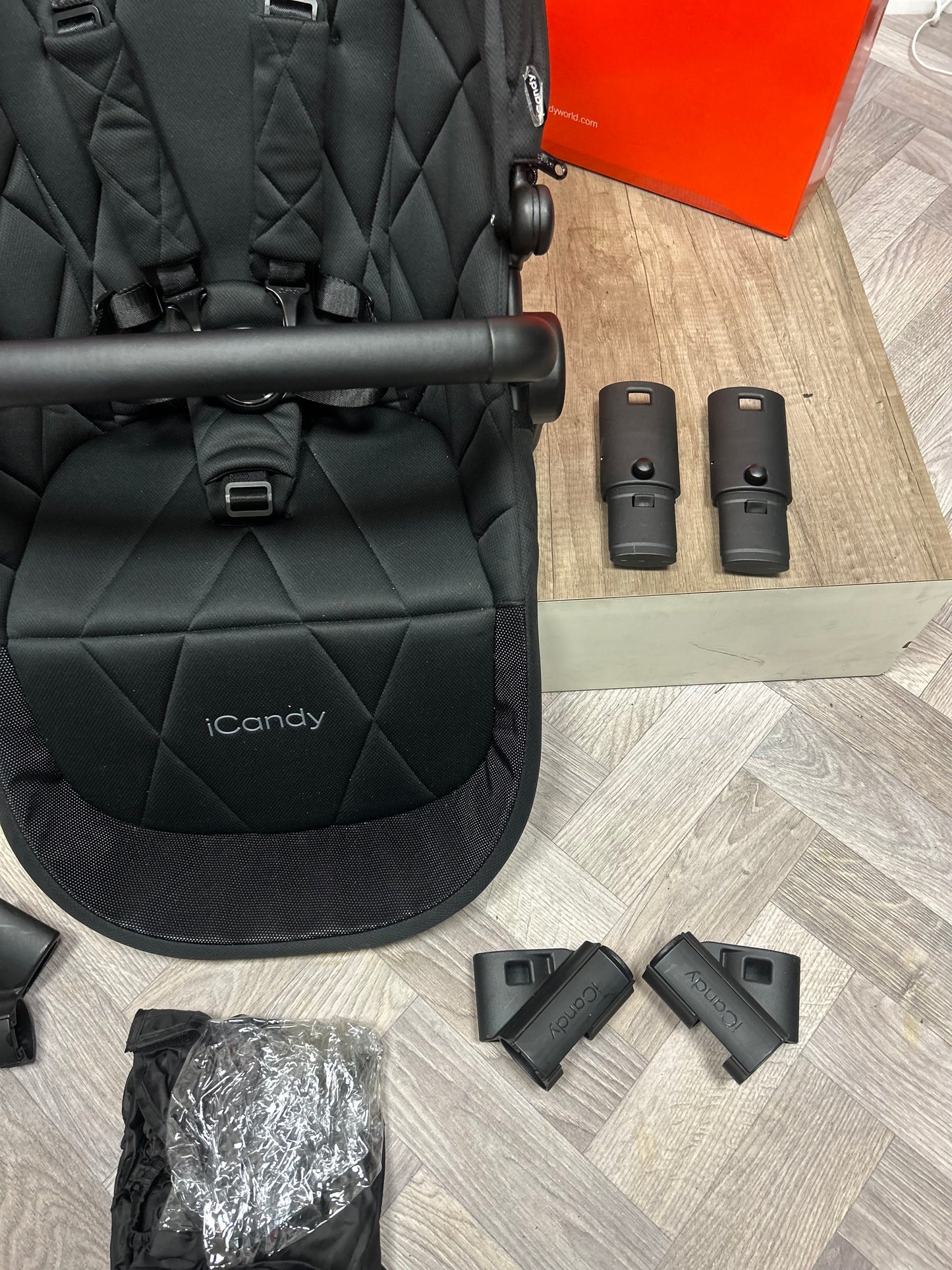 iCandy Orange 3 Black Converter Base & iCandy Orange 3 Black Second Seat Fabric