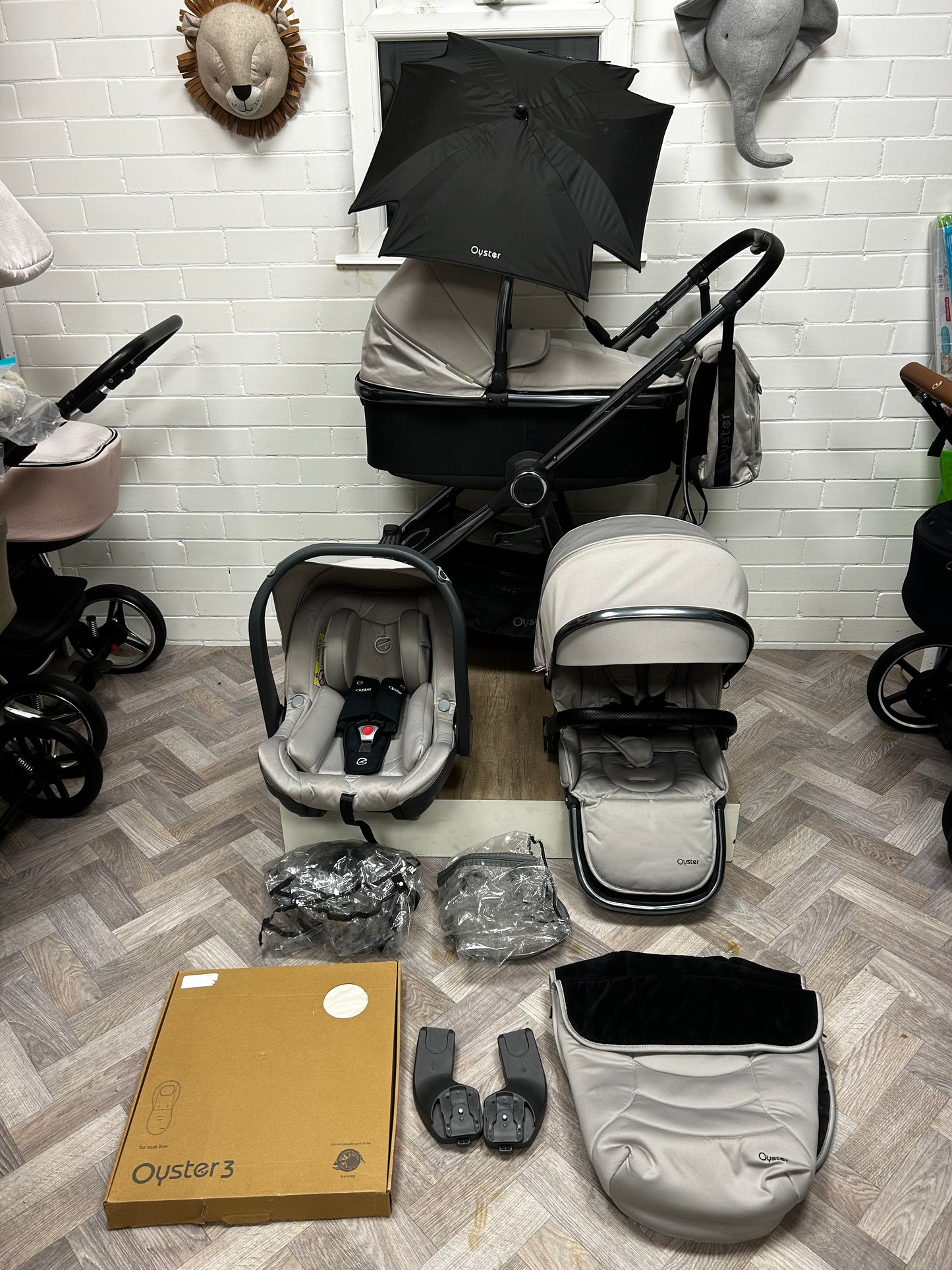 BabyStyle Oyster 3 - Stone - 3 in 1 Travel System