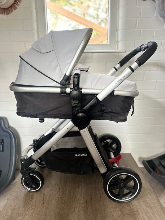 Mothercare 4-Wheel Journey Pushchair - Grey/Brushed Silver