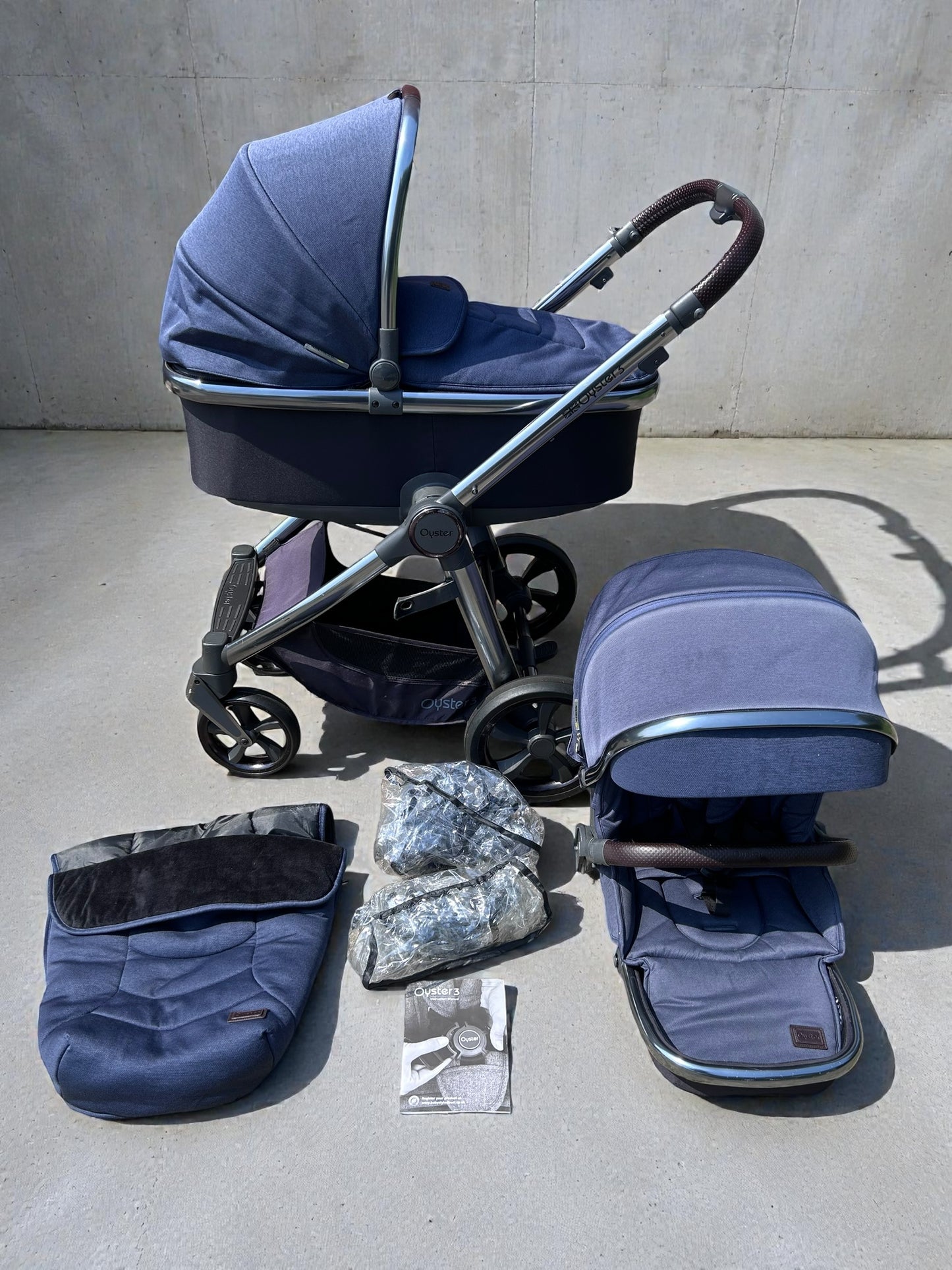 BabyStyle Oyster 3 Midnight Blue - 2 in 1 Travel System
