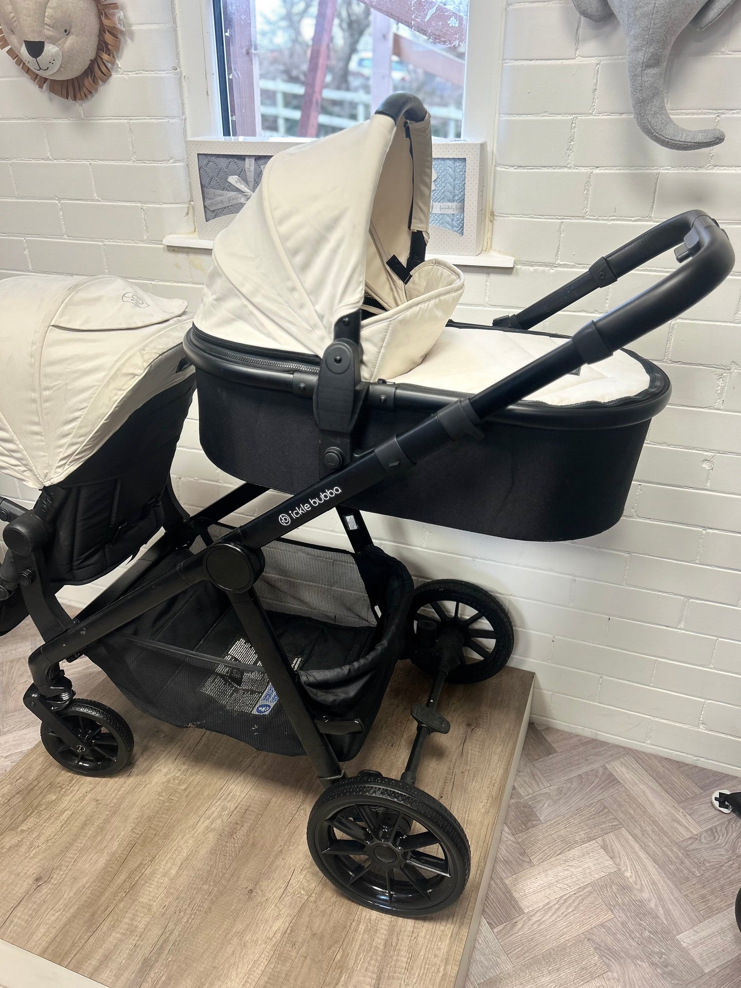 Ickle Bubba Virgo Growing Family 11 Piece Pram - Black / Stone / Black