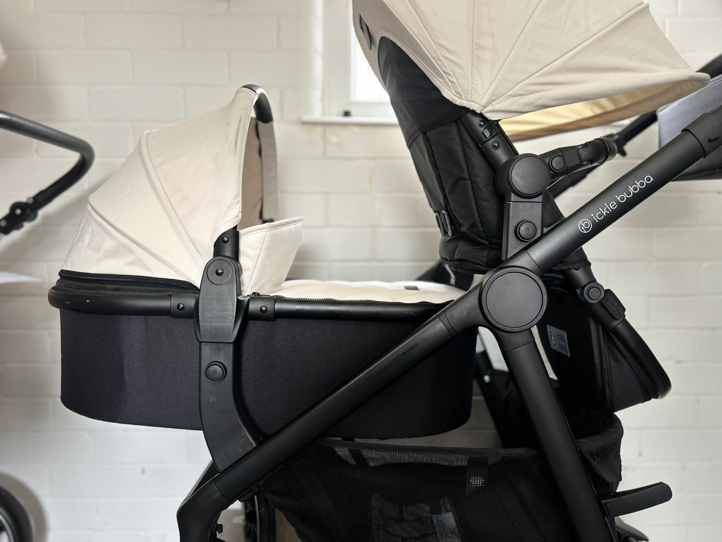 Ickle Bubba Virgo Growing Family Double Travel System - Stone
