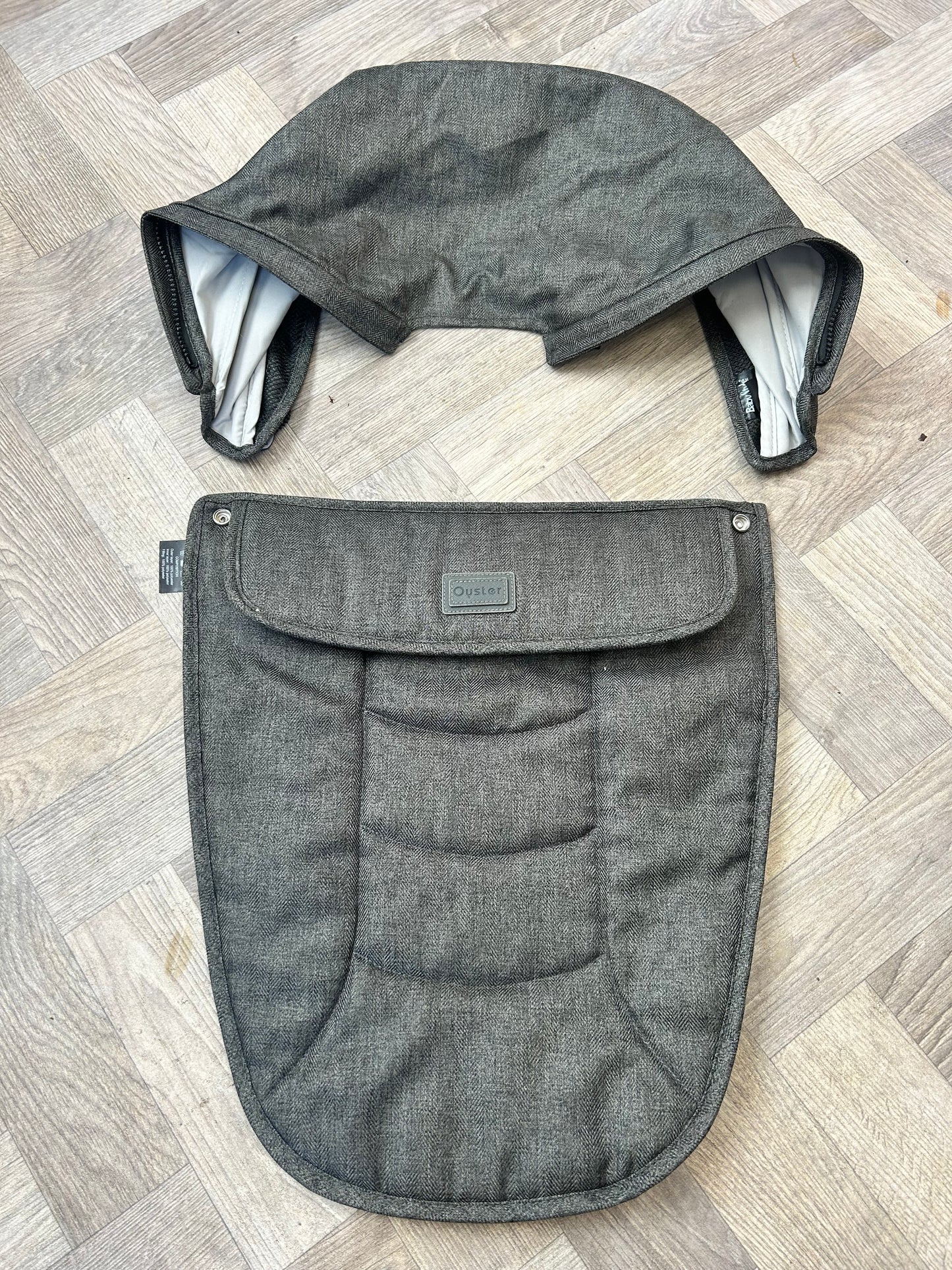 BabyStyle Oyster 3 Carrycot Colour Pack - Hood and Apron Grey
