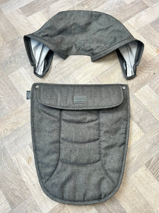 BabyStyle Oyster 3 Carrycot Colour Pack - Hood and Apron Grey