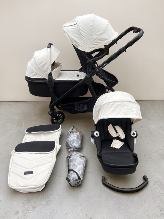 Ickle Bubba Virgo Double Travel System - Black/Stone