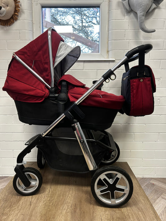 Silver Cross Pioneer 3in1 Travel System - Vintage Red
