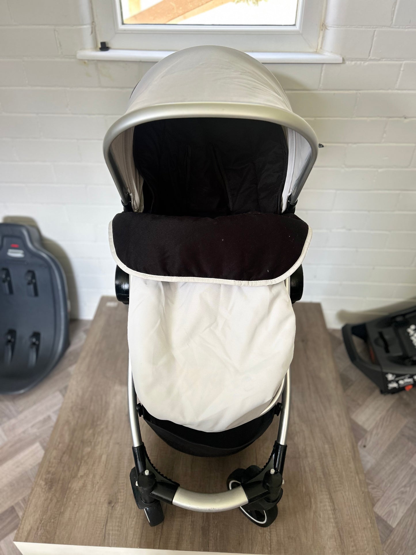 Mothercare 4-Wheel Journey Pushchair - Grey/Brushed Silver