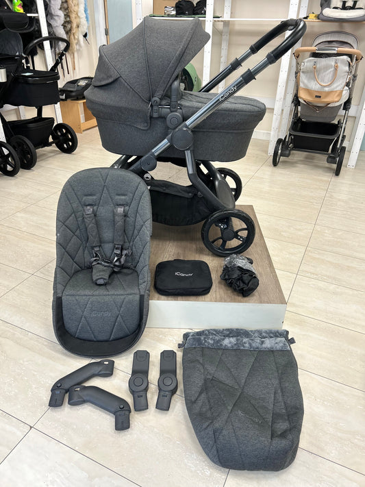 iCandy Orange 3 Carrycot & Pushchair - Dark Slate Marl