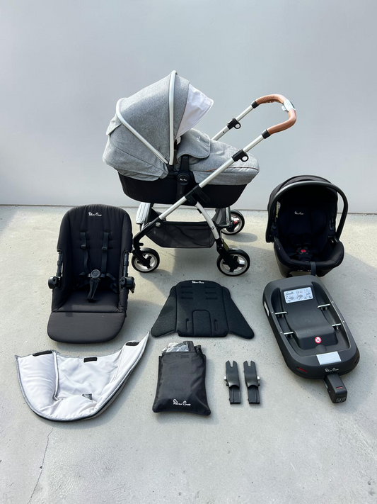 Silver Cross Wayfarer - 3 in 1 Travel System - Stone Grey