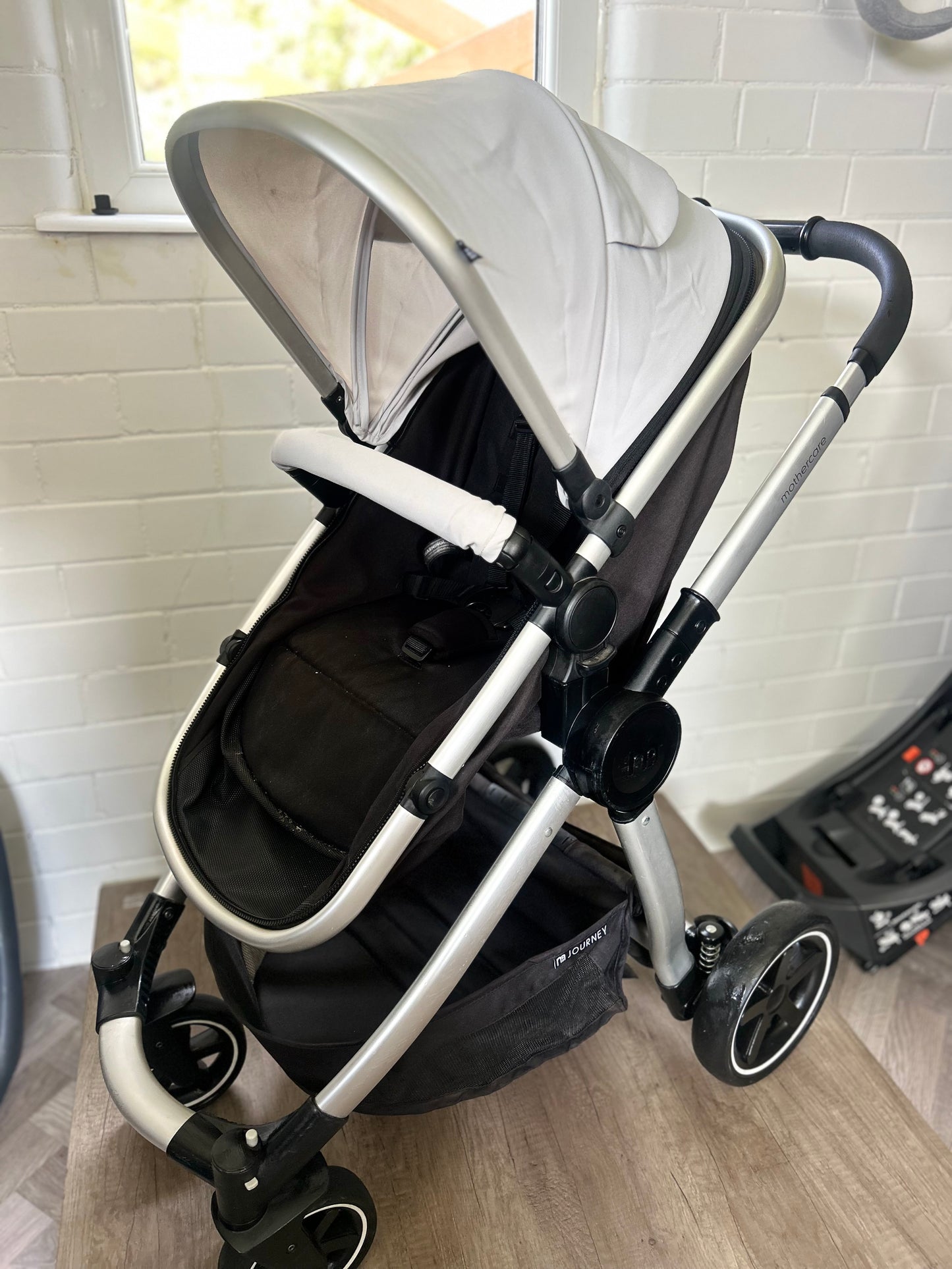 Mothercare 4-Wheel Journey Pushchair - Grey/Brushed Silver