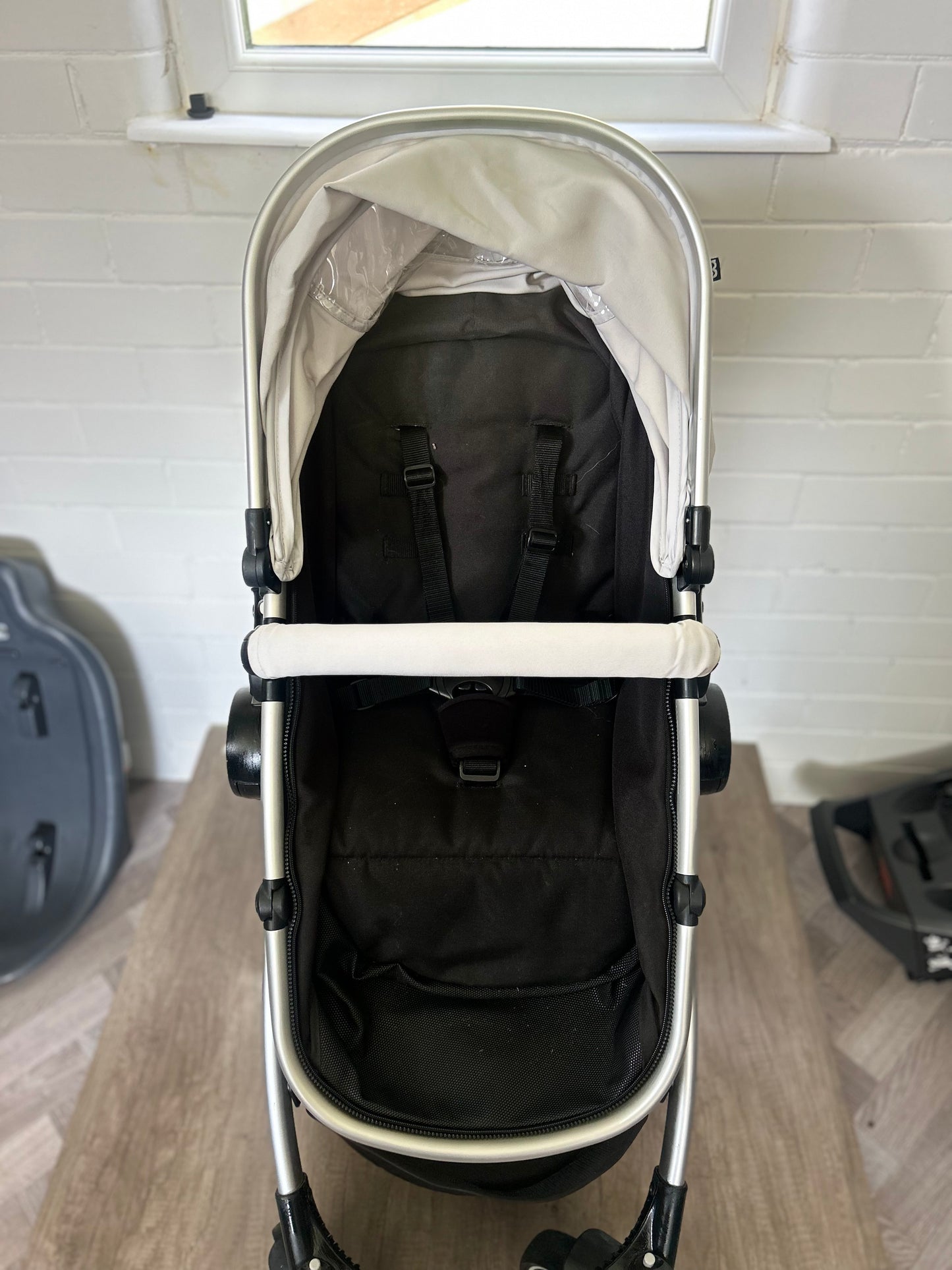 Mothercare 4-Wheel Journey Pushchair - Grey/Brushed Silver