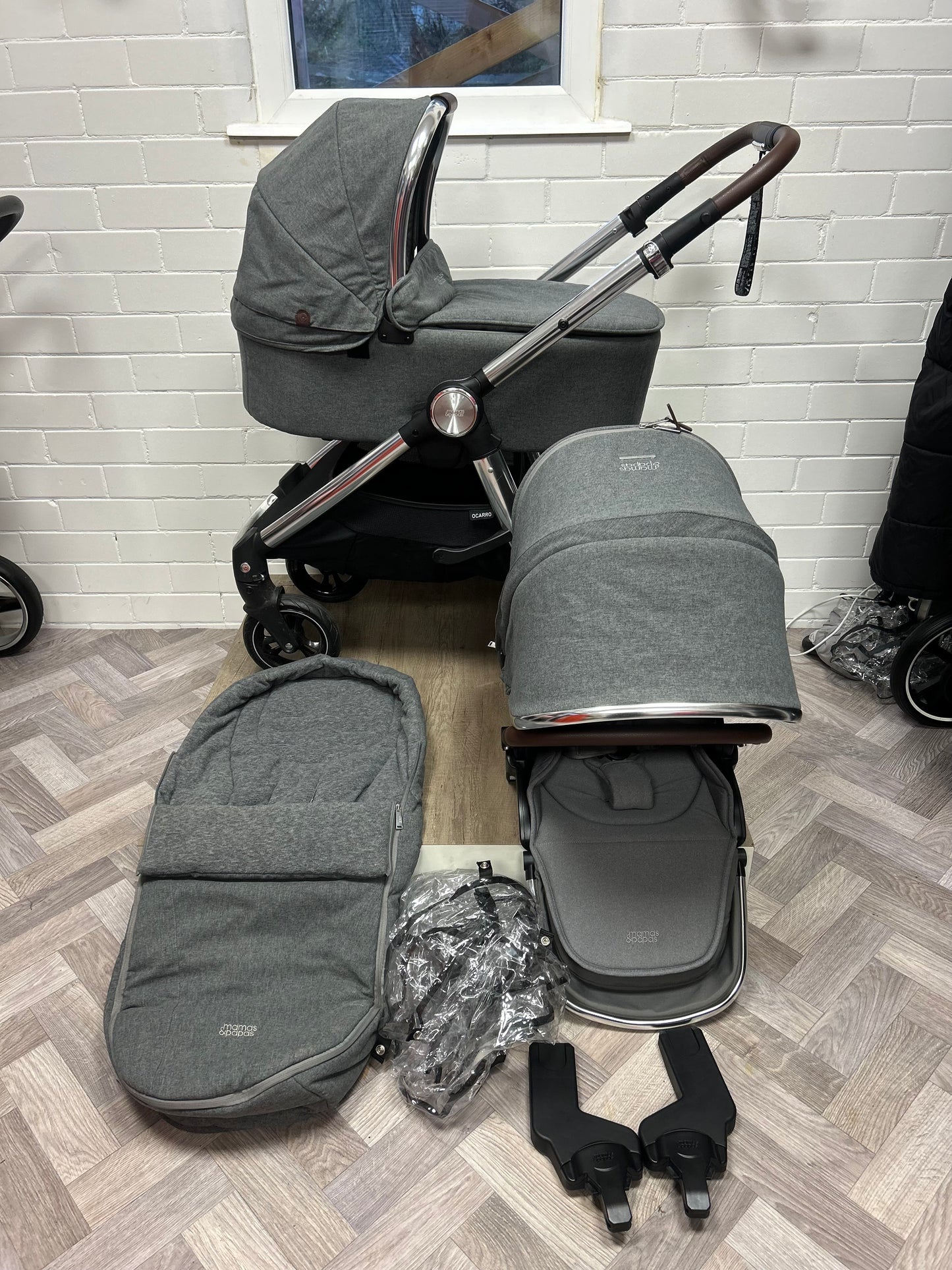 Mamas And Papas Ocarro Pushchair & Carrycot - Grey Mist