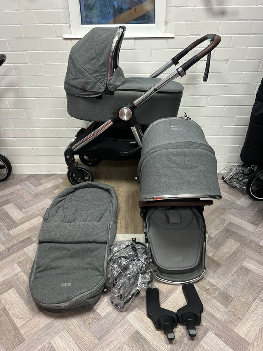 Mamas And Papas Ocarro Pushchair & Carrycot - Grey Mist