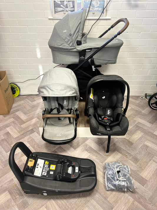 Joie Versatrax 3in1 Travel System Bundle - Pebble