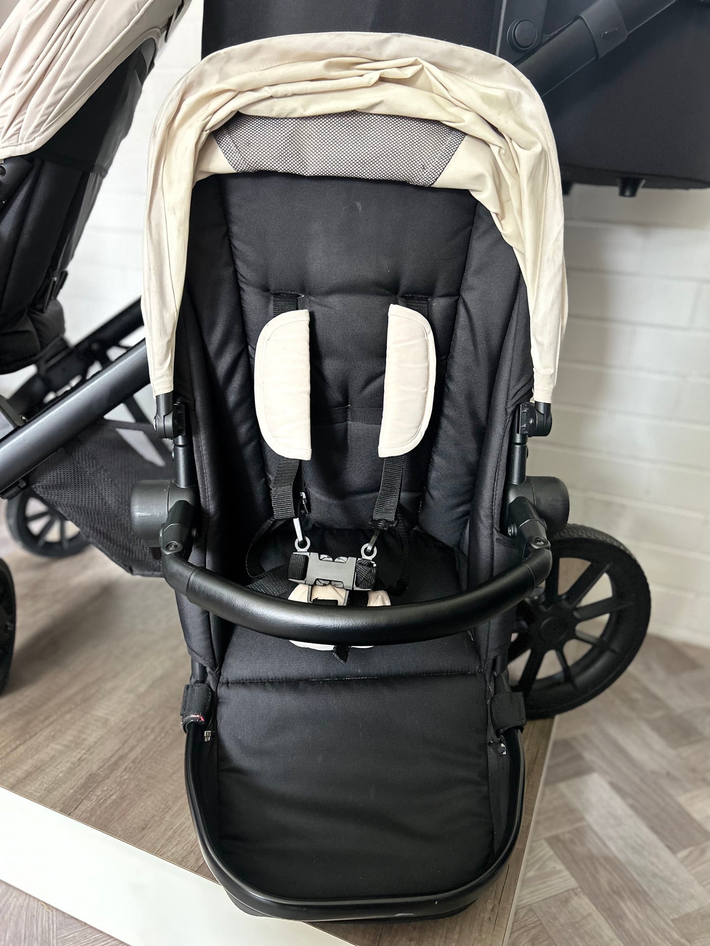 Ickle Bubba Virgo Growing Family Double Travel System - Stone