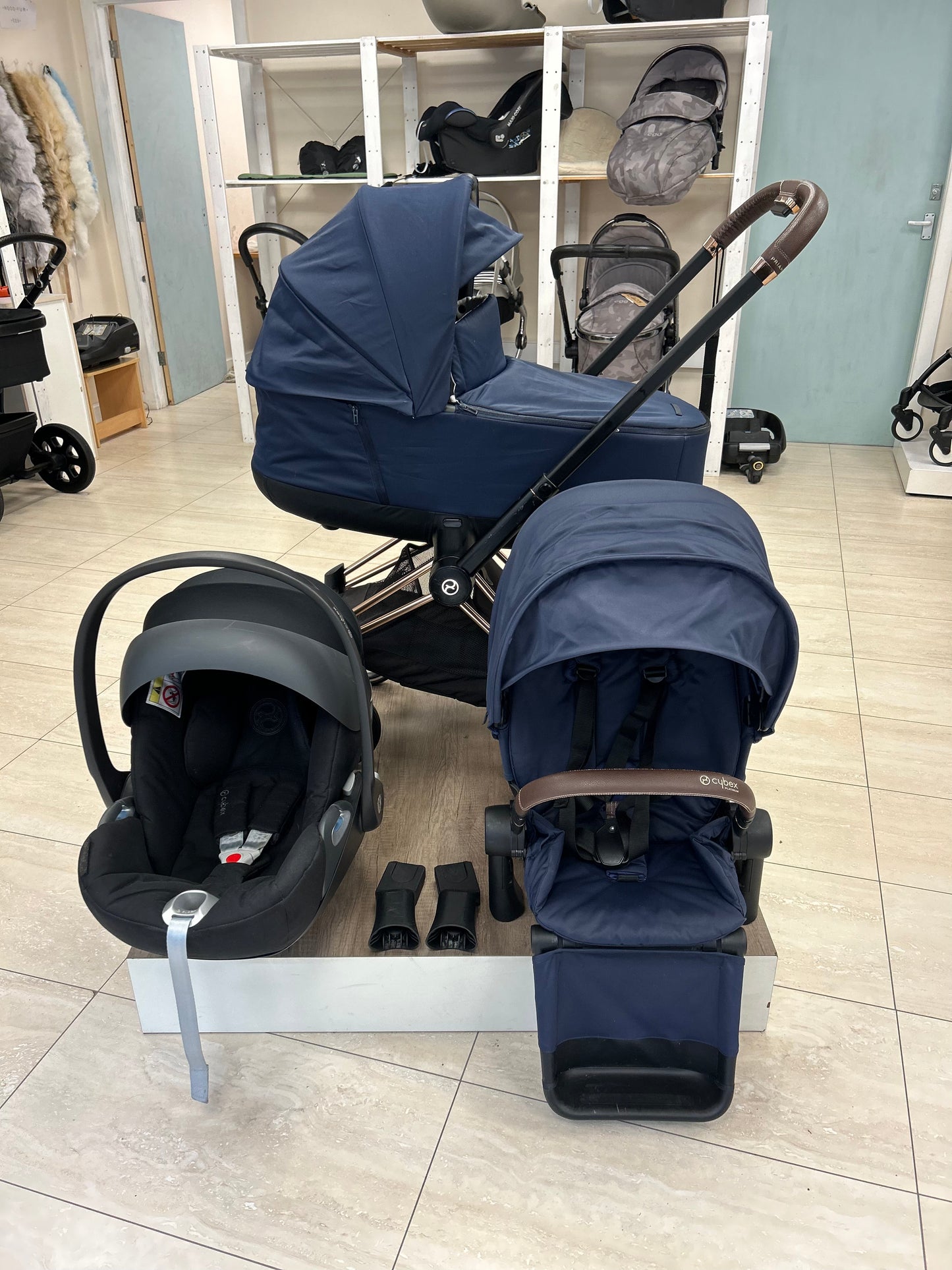 Cybex Priam Travel System - Midnight Blue